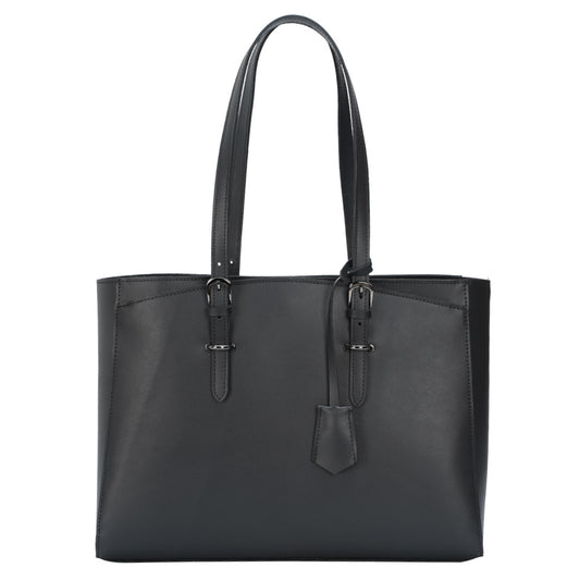 Black Napa Leather Shoulder Bag Luxury Genuine Leather Tote Bag for Women
