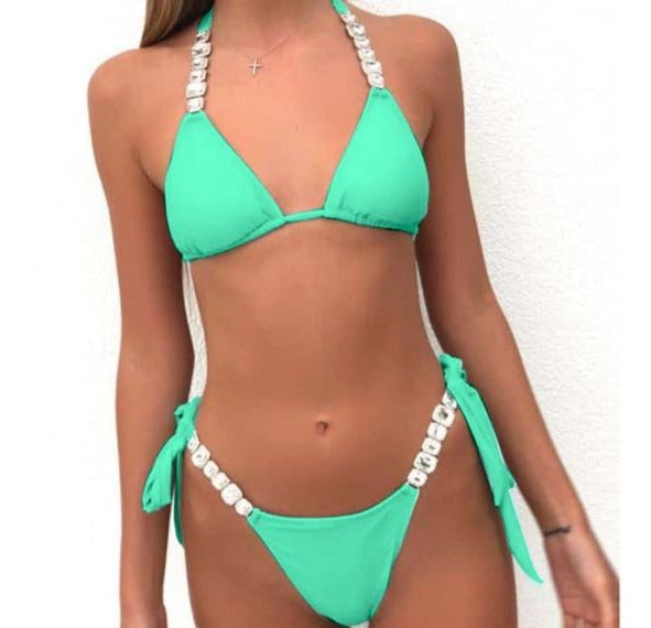 Bikini Swimwear Women Backless Bikini Set