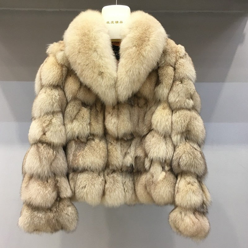 Winter Jacket Women Clothing Real Fox Fur Short Fashion Natural Fur Coats And Jackets Women Thick Warm Outerwear