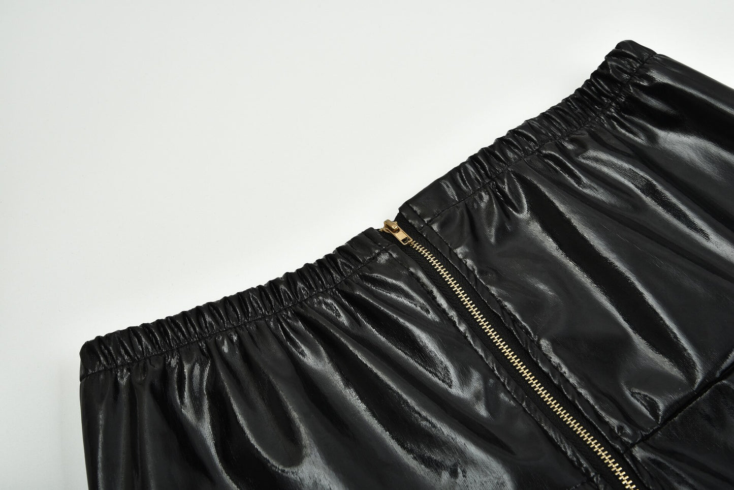 Women Sexy High Waist Leather Pants Flash PU Pencil Leggings Erotic Zip Trousers Lady Butt Lift Skinny Latex Panties
