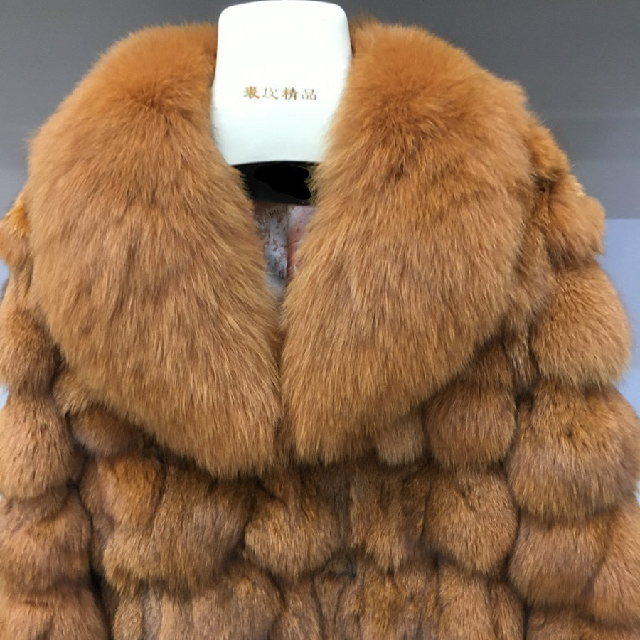 Winter Jacket Women Clothing Real Fox Fur Short Fashion Natural Fur Coats And Jackets Women Thick Warm Outerwear