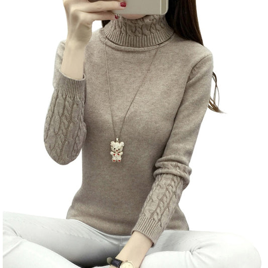 Thick Warm Women Turtleneck Winter Women Sweaters And Pullovers