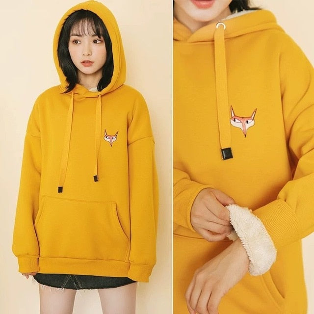 Jacket women solid color hoodies