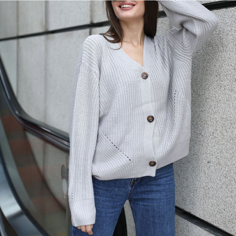 Casual Women Knitted Cardigans Sweater Fashion Oversize