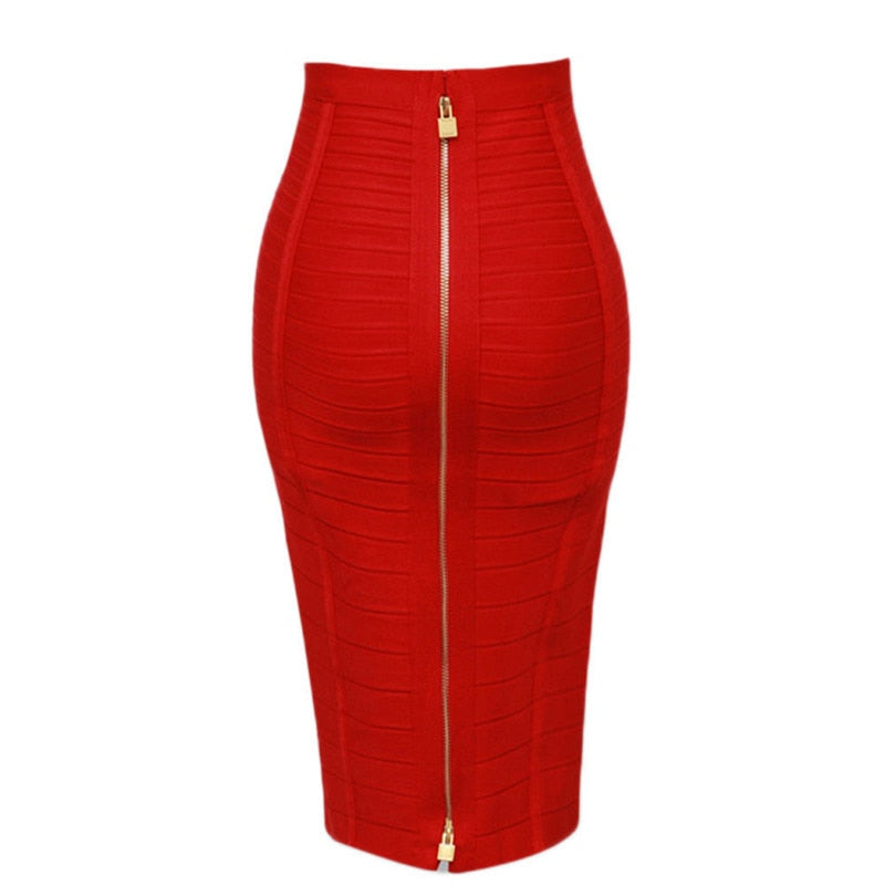 13 Colors Women Summer Fashion Sexy Black Red Beige White Bandage Skirt