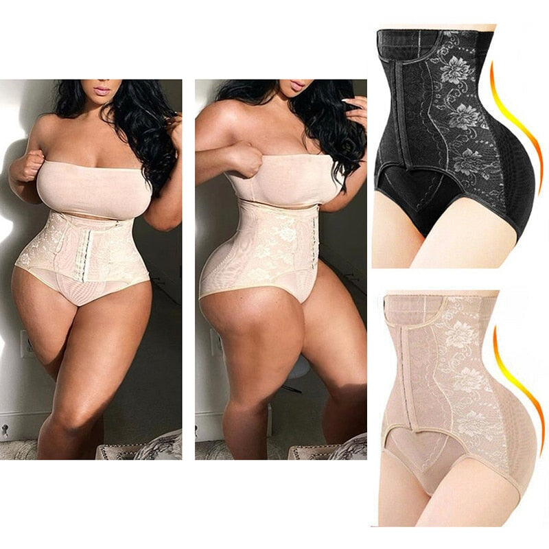 Faja Women Waist Trainer Body Shaper Butt Lifter High Waist Control Panties