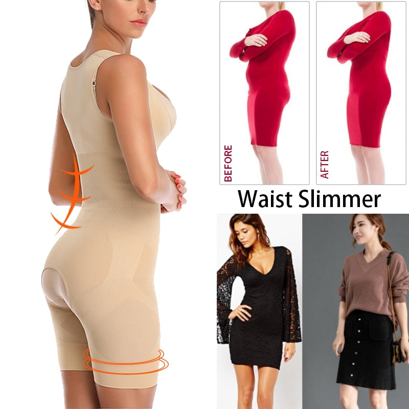 Full Magic Body Shaper Waist Trainer Tummy Control Thigh Slimmer Women Shapewear