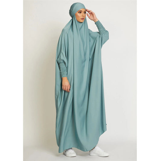 Ramadan Muslim One Piece Prayer Hijab Dress Garment Jilbab Women Hooded Abaya Full Cover Jilbab Niqab Islam Dubai Modest Robe